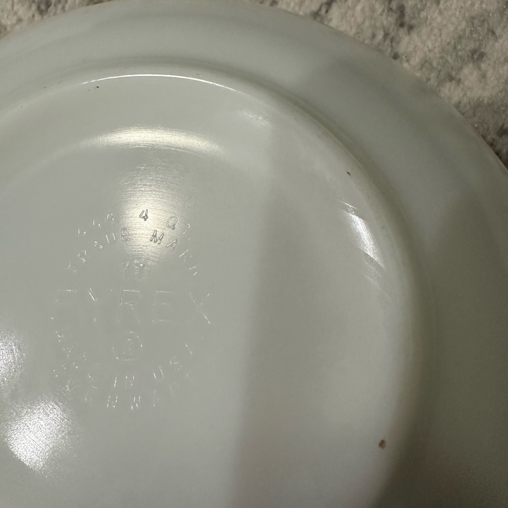 Pyrex 4 qt Autumn Floral/Square Flower Verde - Picture 10 of 13